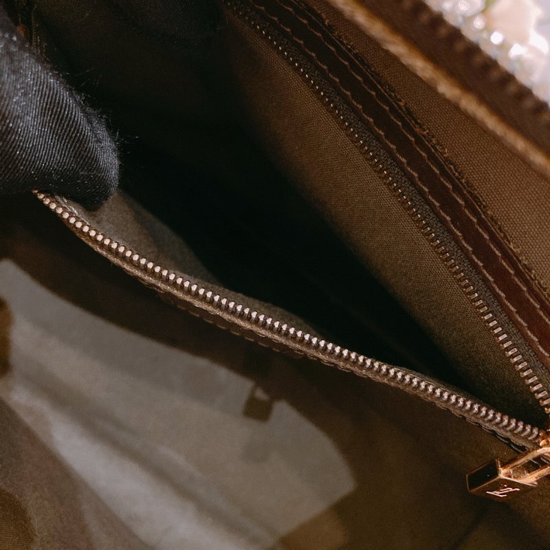 TW4725  Louis Vuitton路易威登 綠色經典花紋 中古帆布手提包 Monogram Canvas Mini Lin Josephine Bag-16