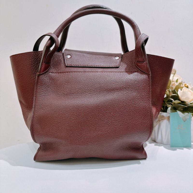 TW4725 Celine 塞琳 手提 斜肩包 酒紅色 全皮 Medium Big Bag Burgundy-1