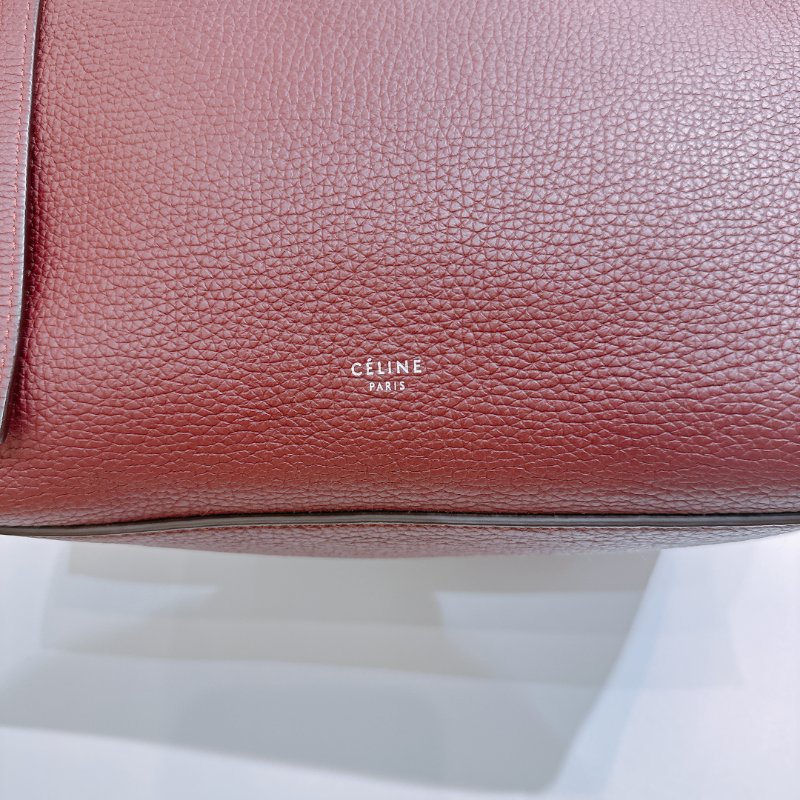 TW4725 Celine 塞琳 手提 斜肩包 酒紅色 全皮 Medium Big Bag Burgundy-6
