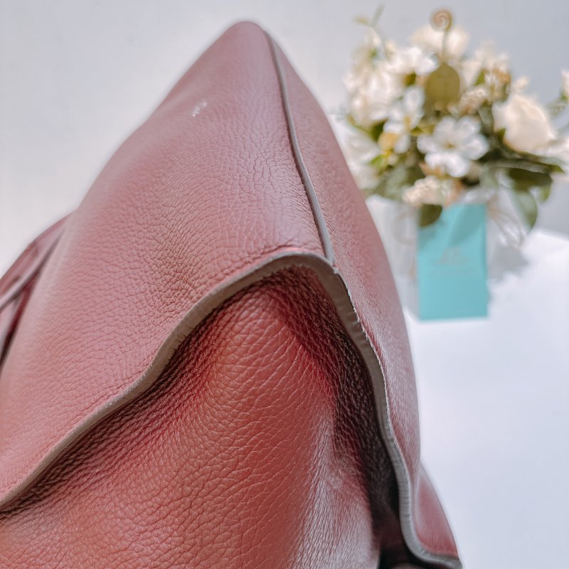 TW4725 Celine 塞琳 手提 斜肩包 酒紅色 全皮 Medium Big Bag Burgundy-8