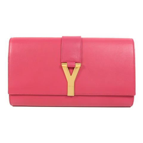 SAINT LAURENT 牛皮皮革Y Line Clutch Bag金扣手拿包