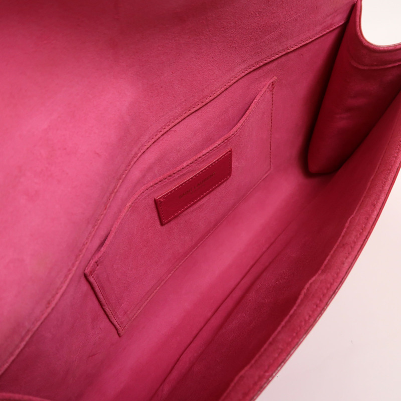 SAINT LAURENT 牛皮皮革Y Line Clutch Bag金扣手拿包-4