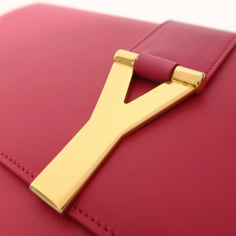 SAINT LAURENT 牛皮皮革Y Line Clutch Bag金扣手拿包-7