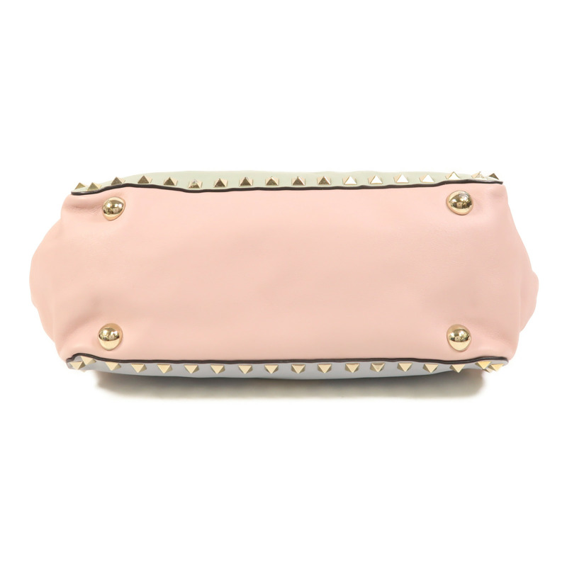 Valentino 羊皮皮革2 Way Shoulder金扣手挽肩背兩用袋-3