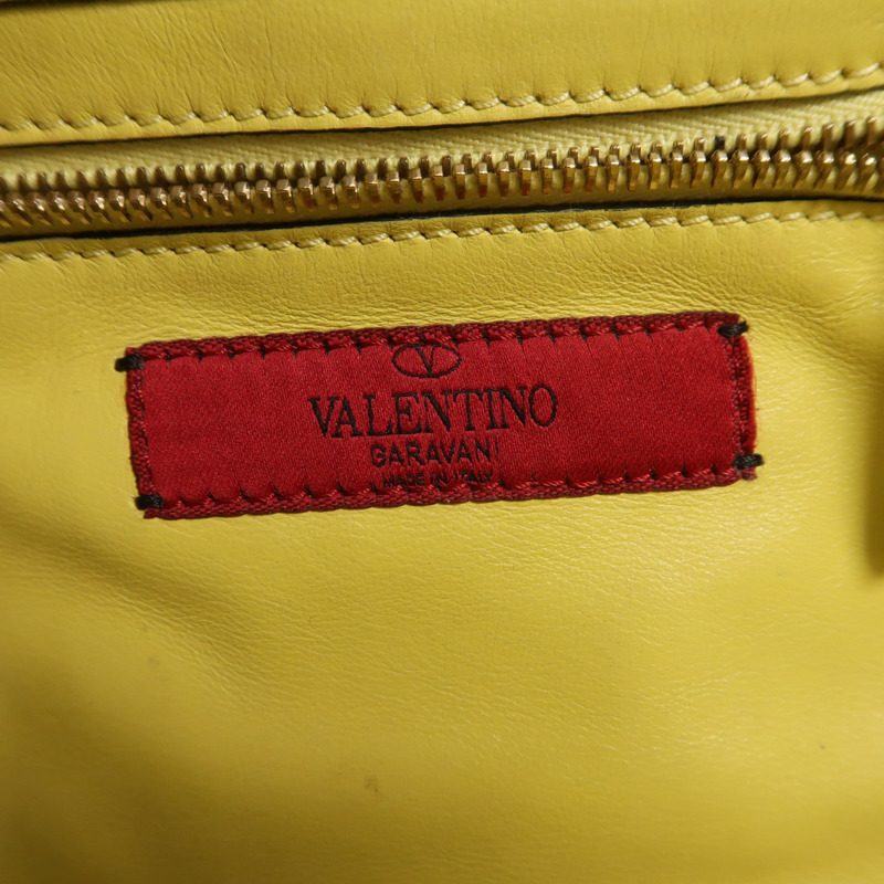 Valentino 羊皮皮革2 Way Shoulder金扣手挽肩背兩用袋-5