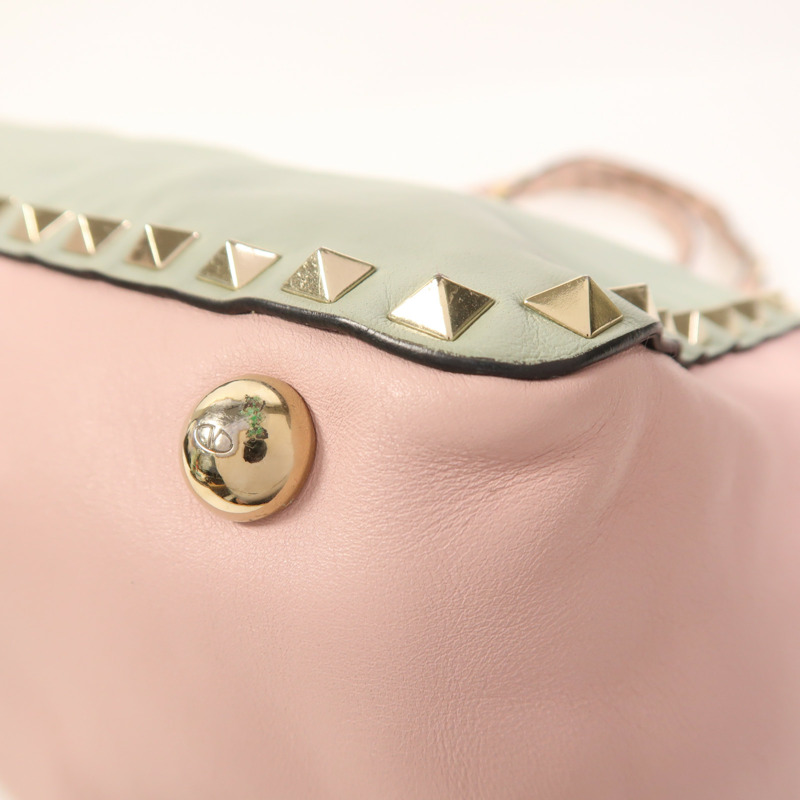 Valentino 羊皮皮革2 Way Shoulder金扣手挽肩背兩用袋-9