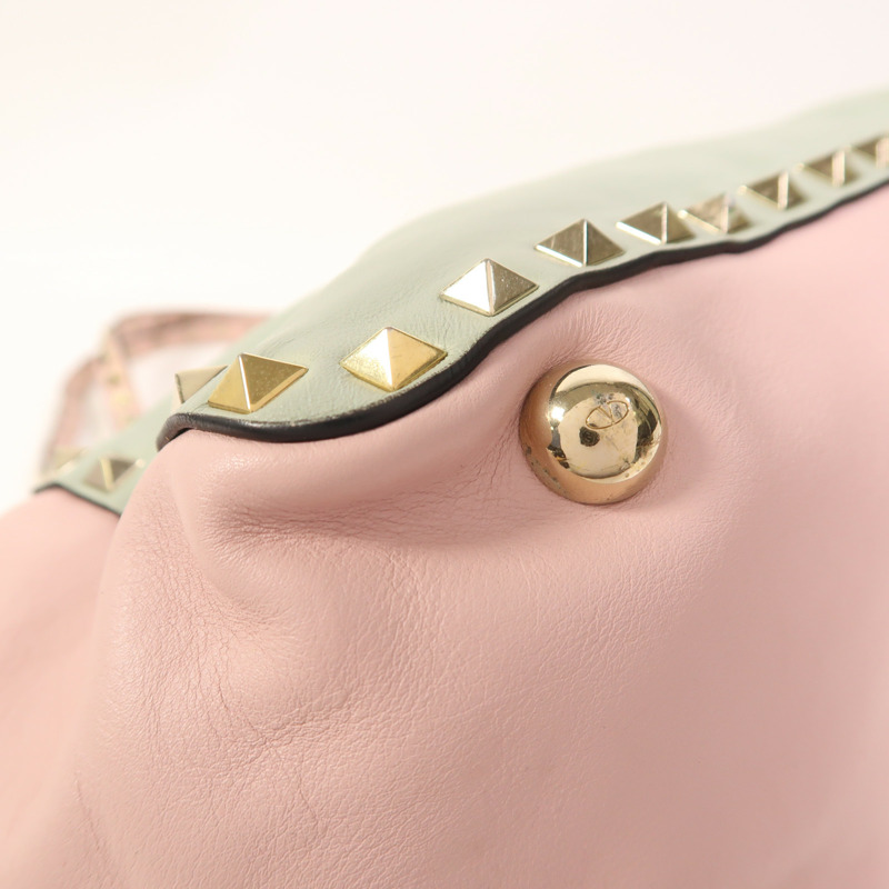 Valentino 羊皮皮革2 Way Shoulder金扣手挽肩背兩用袋-10