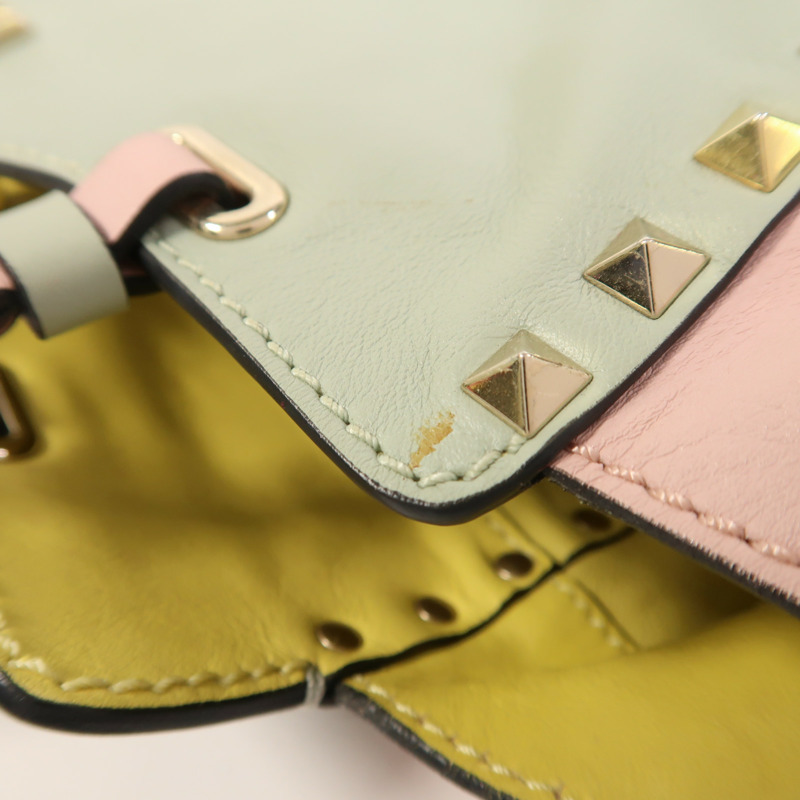 Valentino 羊皮皮革2 Way Shoulder金扣手挽肩背兩用袋-25