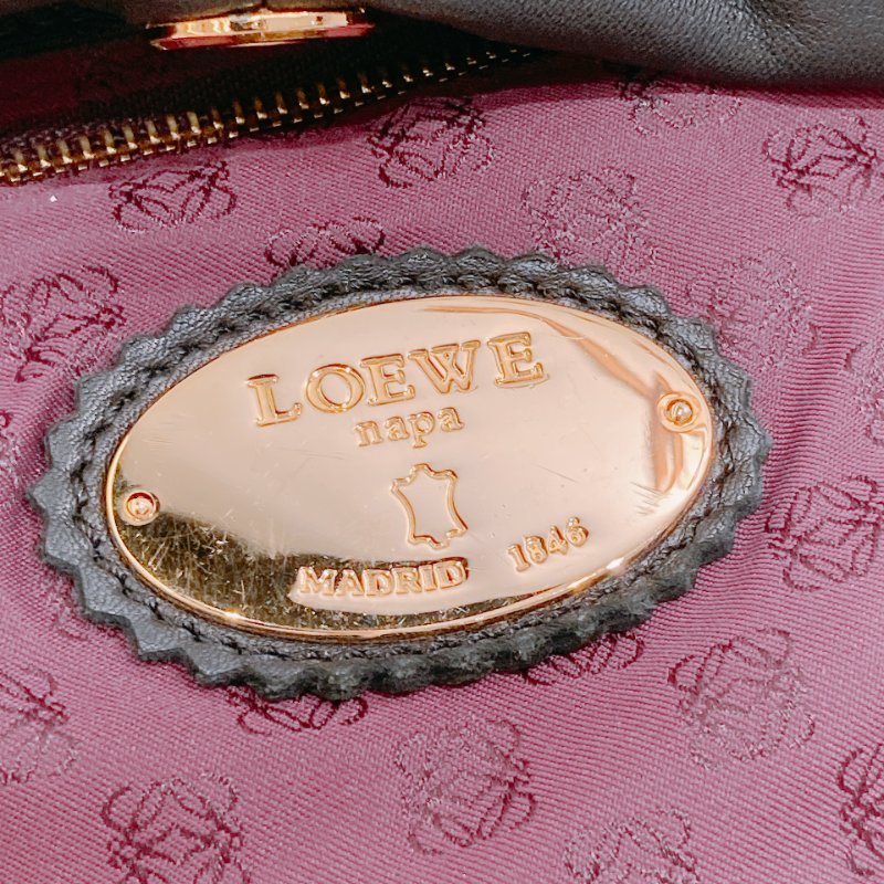 TW4724 Loewe 羅意威 手提包 黑色 中古包 Nappa Aire Leather Handbag Black-7