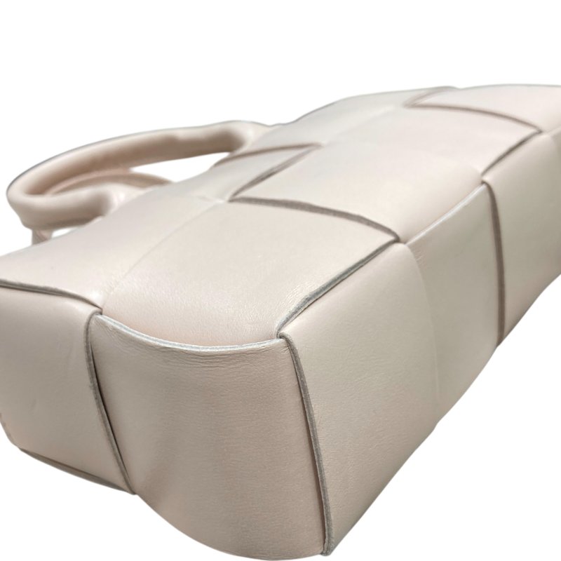 BOTTEGA VENETA 寶緹嘉 EAST-WEST ARCO TOTE BAG MINI 迷你編織格紋托特包 粉色 金釦-8