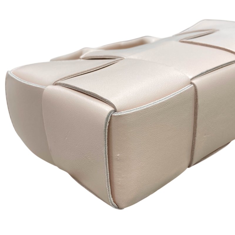 BOTTEGA VENETA 寶緹嘉 EAST-WEST ARCO TOTE BAG MINI 迷你編織格紋托特包 粉色 金釦-9