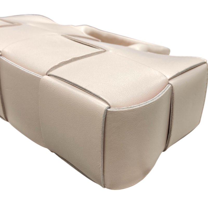 BOTTEGA VENETA 寶緹嘉 EAST-WEST ARCO TOTE BAG MINI 迷你編織格紋托特包 粉色 金釦-10