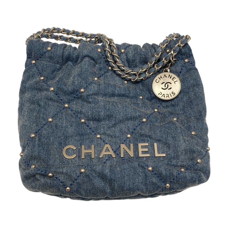 CHANEL 香奈兒 MINI 22 二代款 單寧帆布-0