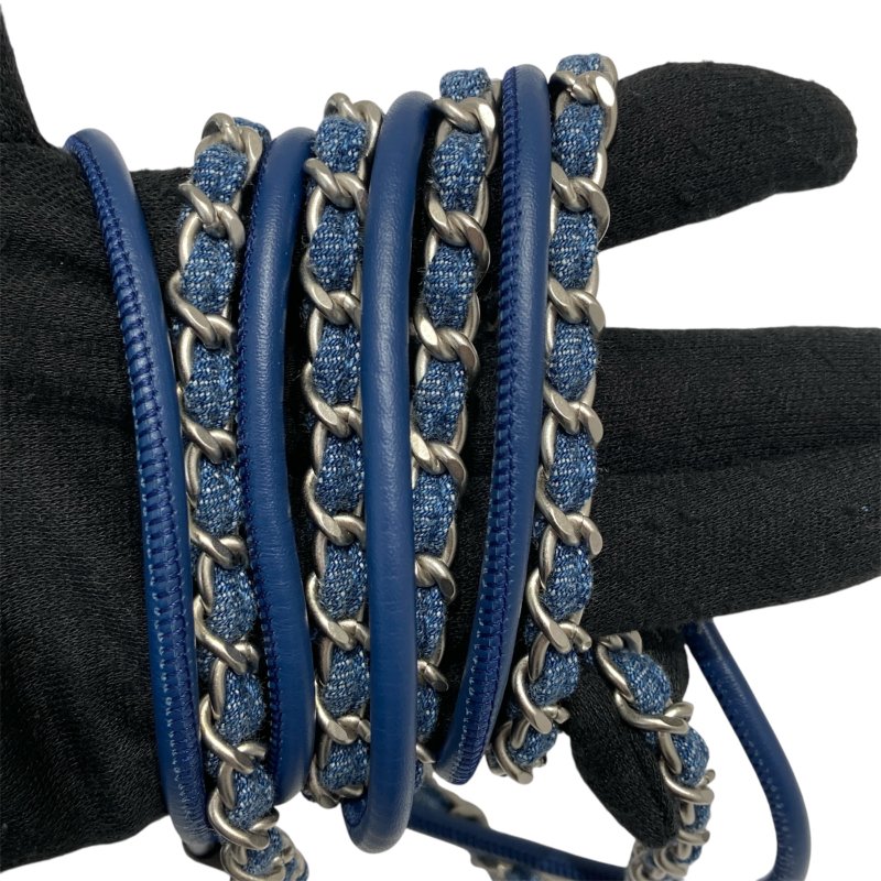 CHANEL 香奈兒 MINI 22 二代款 單寧帆布-11