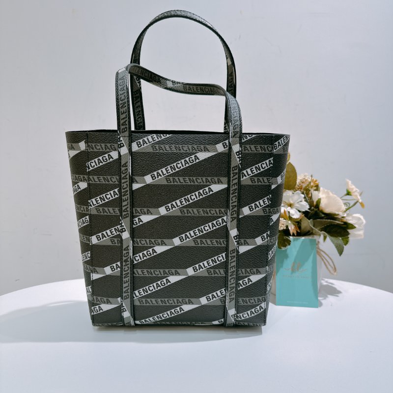 TW4723 Balenciaga 巴黎世家 塗鴉 手提 斜肩包Allover Logo Tote Bag Black x PHW-1