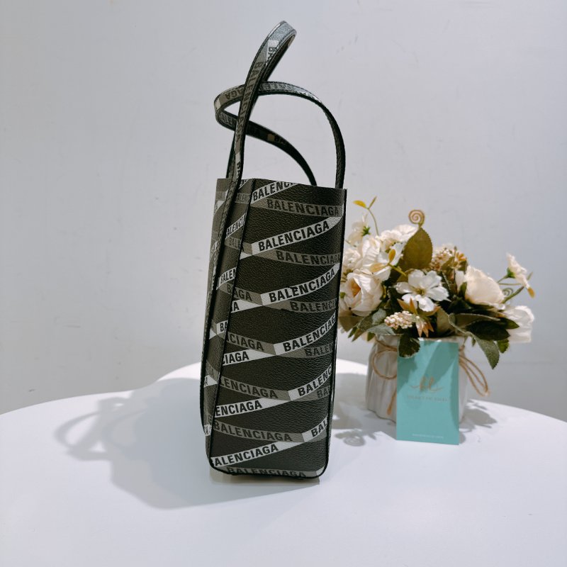 TW4723 Balenciaga 巴黎世家 塗鴉 手提 斜肩包Allover Logo Tote Bag Black x PHW-2