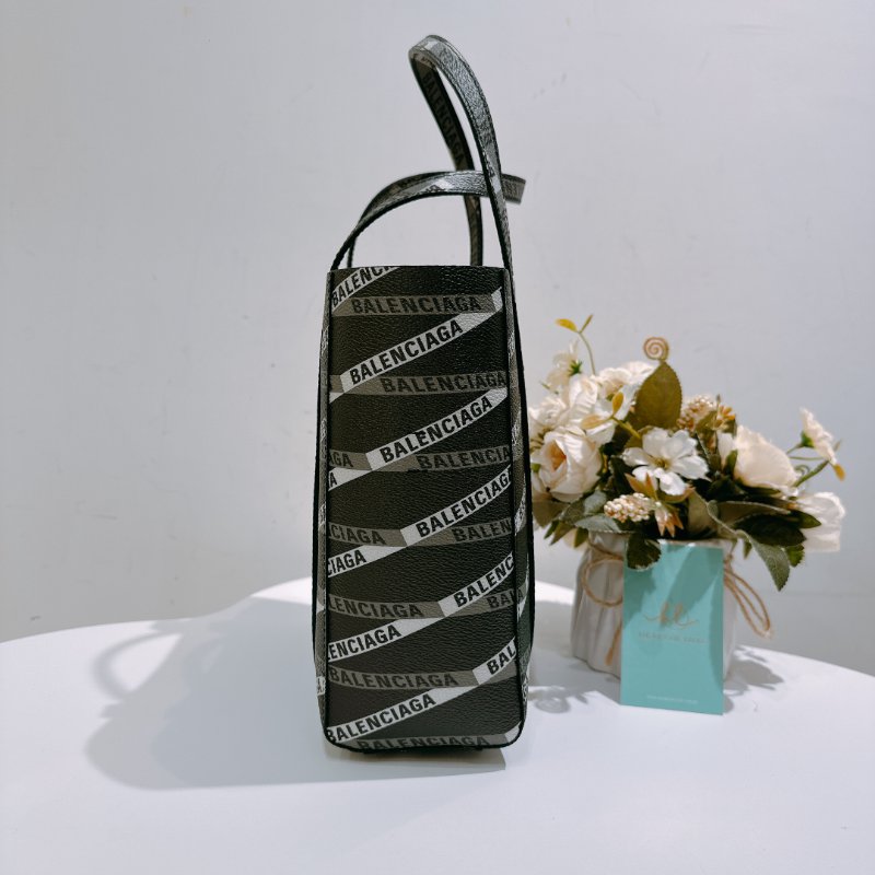 TW4723 Balenciaga 巴黎世家 塗鴉 手提 斜肩包Allover Logo Tote Bag Black x PHW-3