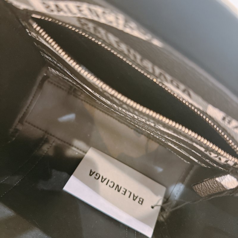 TW4723 Balenciaga 巴黎世家 塗鴉 手提 斜肩包Allover Logo Tote Bag Black x PHW-8
