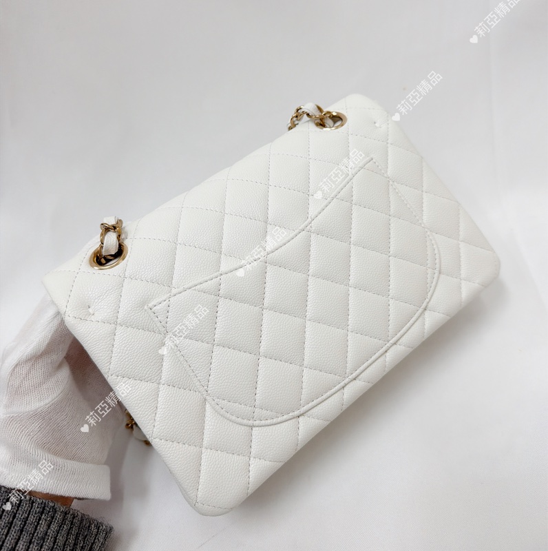 莉亞精品♡ Chanel cf23 白金 近新美包-3