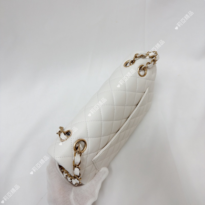 莉亞精品♡ Chanel cf23 白金 近新美包-4