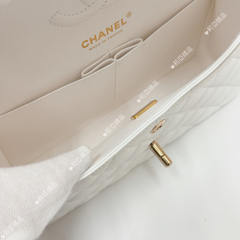 莉亞精品♡ Chanel cf23 白金 近新美包-14