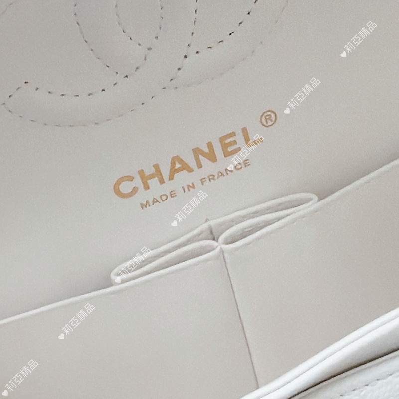 莉亞精品♡ Chanel cf23 白金 近新美包-15