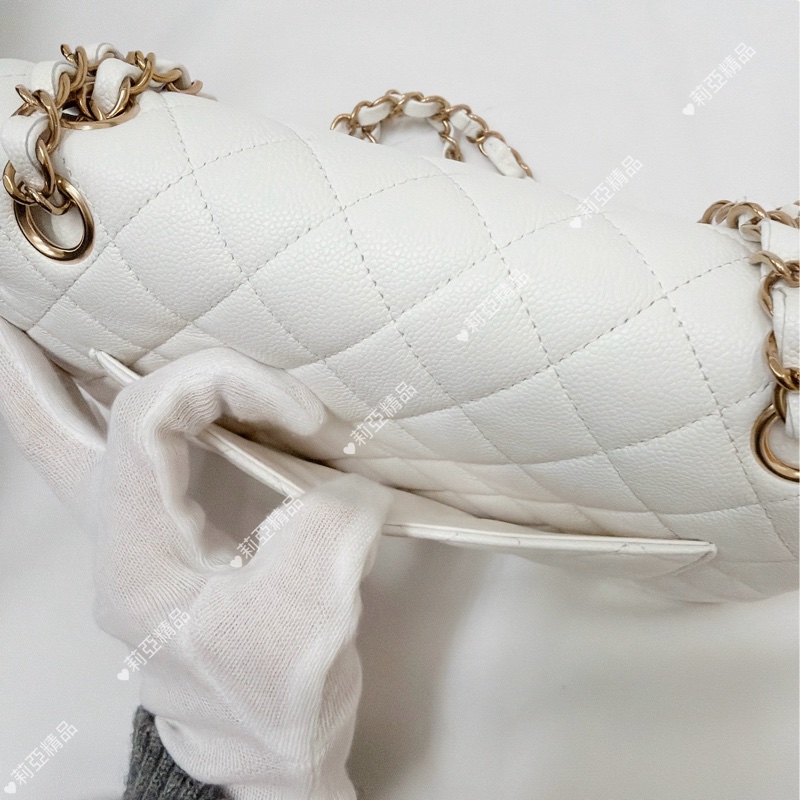 莉亞精品♡ Chanel cf23 白金 近新美包-17