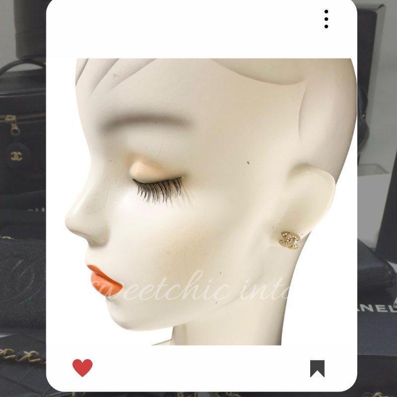 🛍️🎁 26 🔥 2月新品上架 新年情人節💘 香奈兒 Chanel 金色CC水鑽耳環 🔥 香奈兒熱賣款 香奈兒經典款 耳環 CHANEL EARRING-1