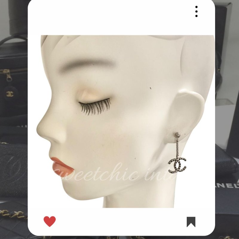 🛍️🎁 26 🔥 2月新品上架 新年情人節💘 香奈兒 Chanel 黑銀CC吊款耳環 🔥 香奈兒熱賣款 香奈兒經典款 耳環 CHANEL EARRING-4