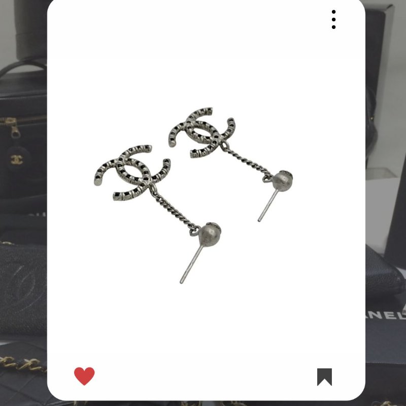 🛍️🎁 26 🔥 2月新品上架 新年情人節💘 香奈兒 Chanel 黑銀CC吊款耳環 🔥 香奈兒熱賣款 香奈兒經典款 耳環 CHANEL EARRING-6