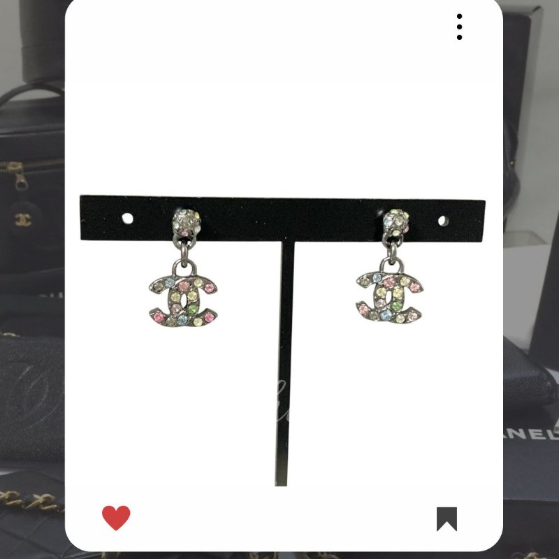 🛍️🎁 26 🔥 2月新品上架 新年情人節💘 香奈兒 Chanel 彩色水鑽雙CC耳環 🔥 香奈兒熱賣款 香奈兒經典款 耳環 CHANEL EARRING-0