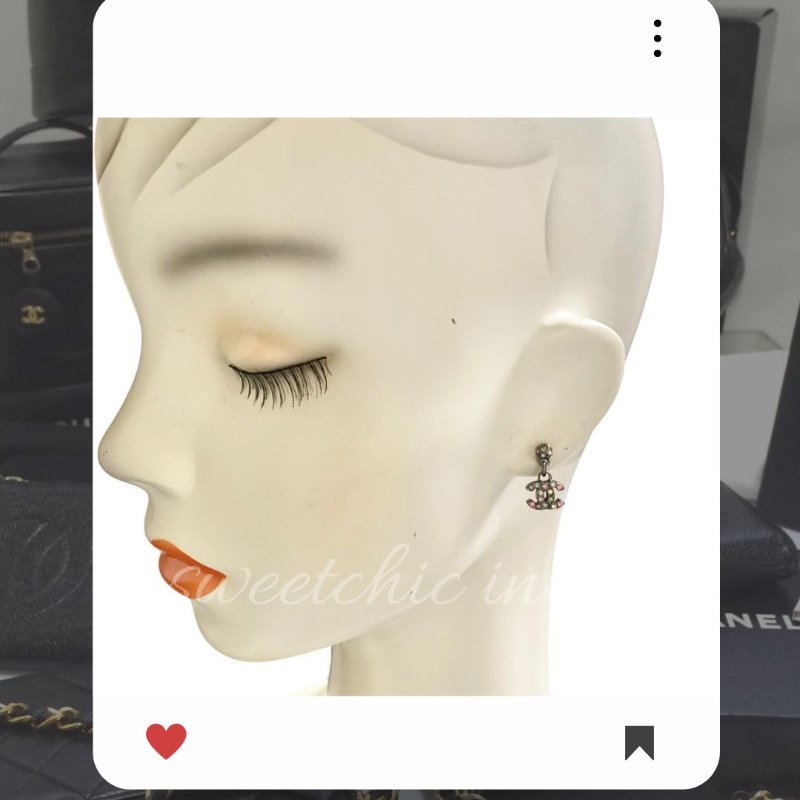 🛍️🎁 26 🔥 2月新品上架 新年情人節💘 香奈兒 Chanel 彩色水鑽雙CC耳環 🔥 香奈兒熱賣款 香奈兒經典款 耳環 CHANEL EARRING-4