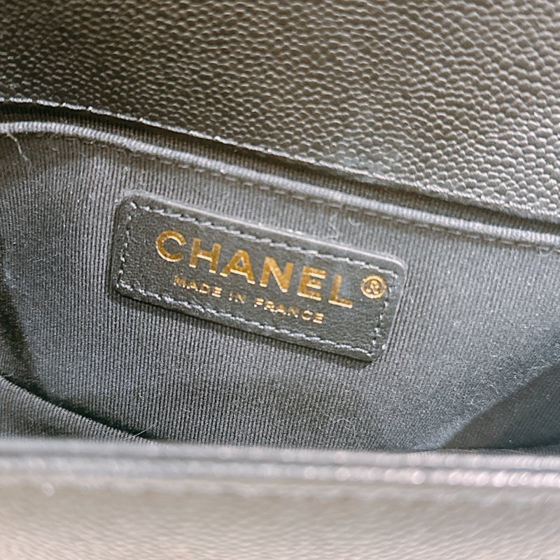 TW4722 Chanel 香奈兒 特別版 皮穿鏈包邊 小號boy 荔枝皮Small limited Edition Leboy 20cm Caviar Black x GHW-13