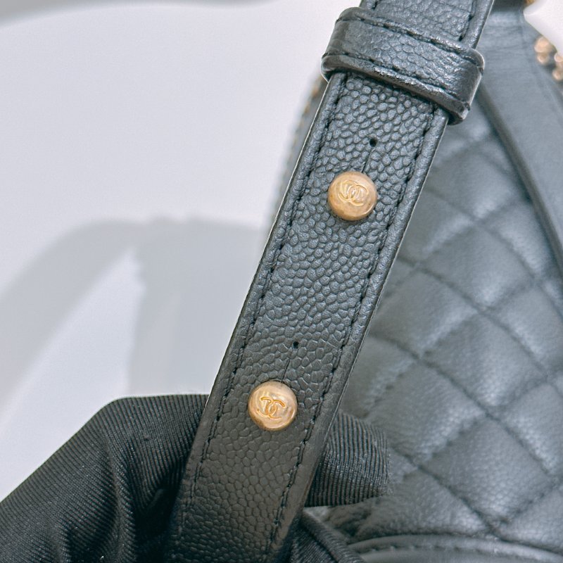 TW4722 Chanel 香奈兒 特別版 皮穿鏈包邊 小號boy 荔枝皮Small limited Edition Leboy 20cm Caviar Black x GHW-14