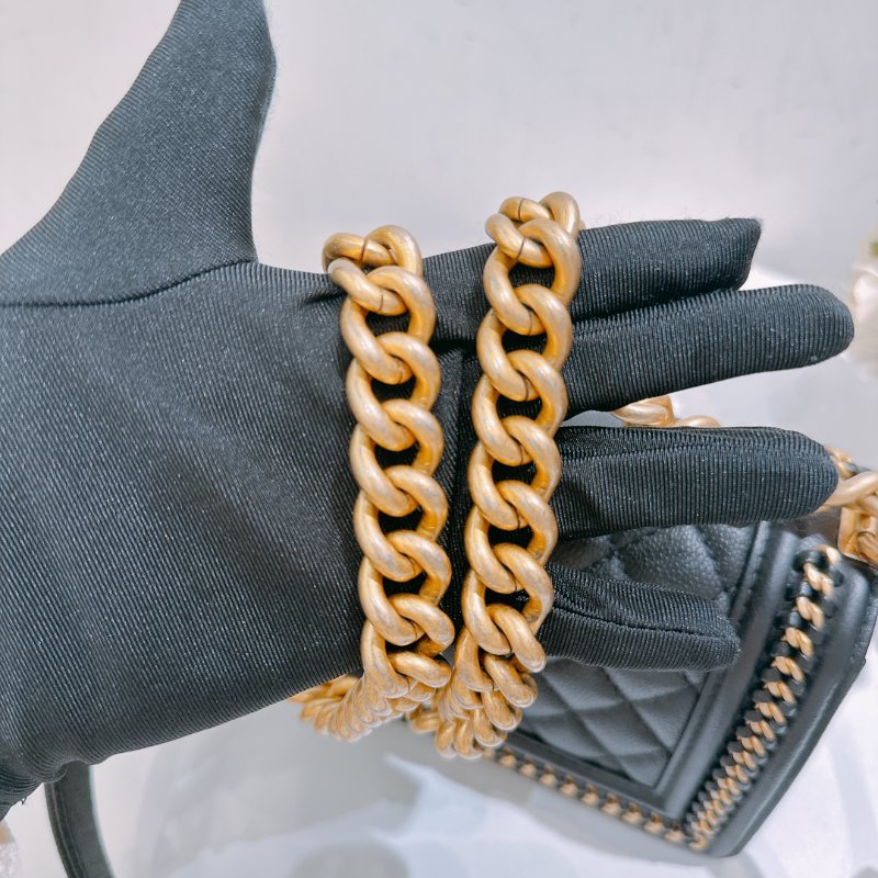 TW4722 Chanel 香奈兒 特別版 皮穿鏈包邊 小號boy 荔枝皮Small limited Edition Leboy 20cm Caviar Black x GHW-15