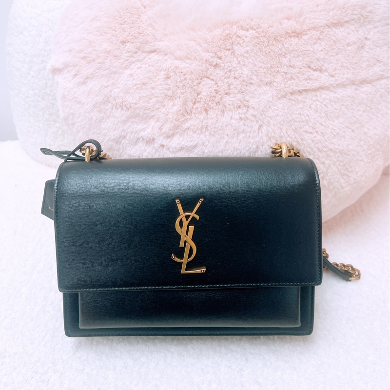 YSL sunset 黑金鏈條包/ 日落包-0