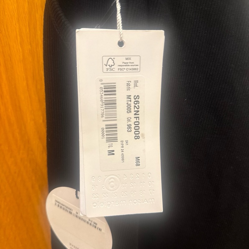 Maison Margiela 黑白上衣 全新帶吊牌 M-5