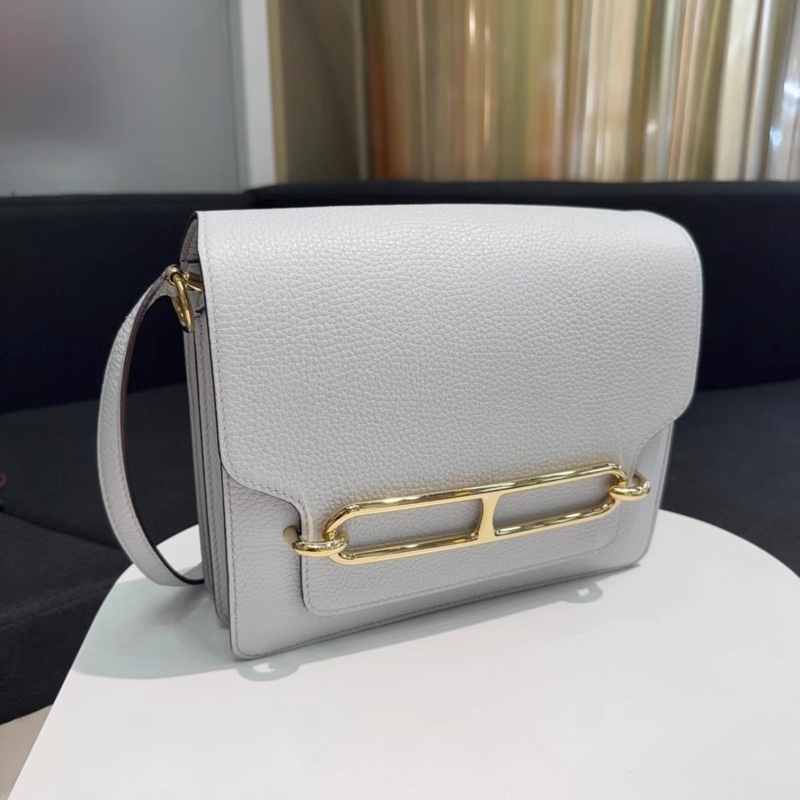 Hermes/愛馬仕 Roulis23豬鼻子霧霾藍金扣 z刻 附件塵袋-1