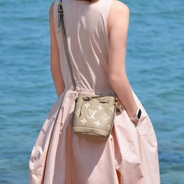 Louis Vuitton -斑鳩灰牛皮Nano Noé水桶包-1