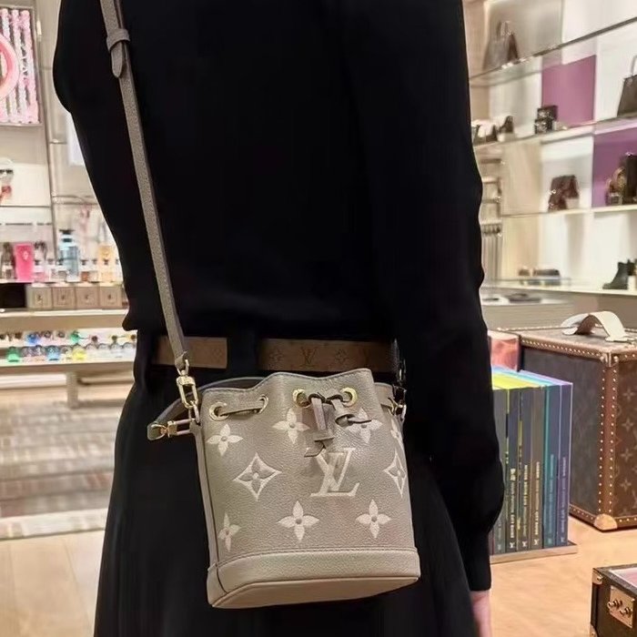 Louis Vuitton -斑鳩灰牛皮Nano Noé水桶包-2