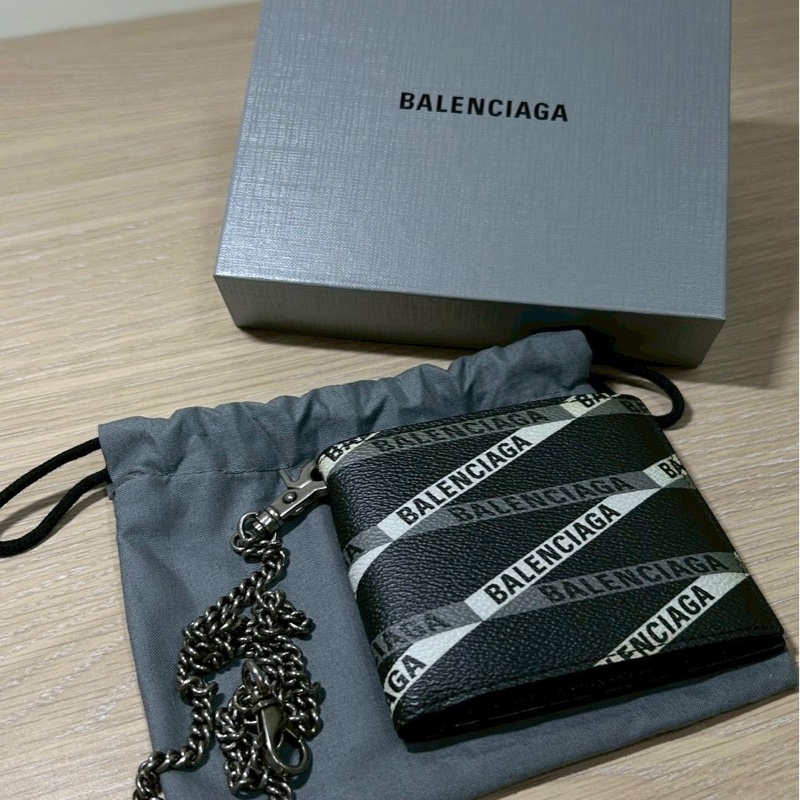 巴黎世家 男 短夾 褲鏈皮夾-0