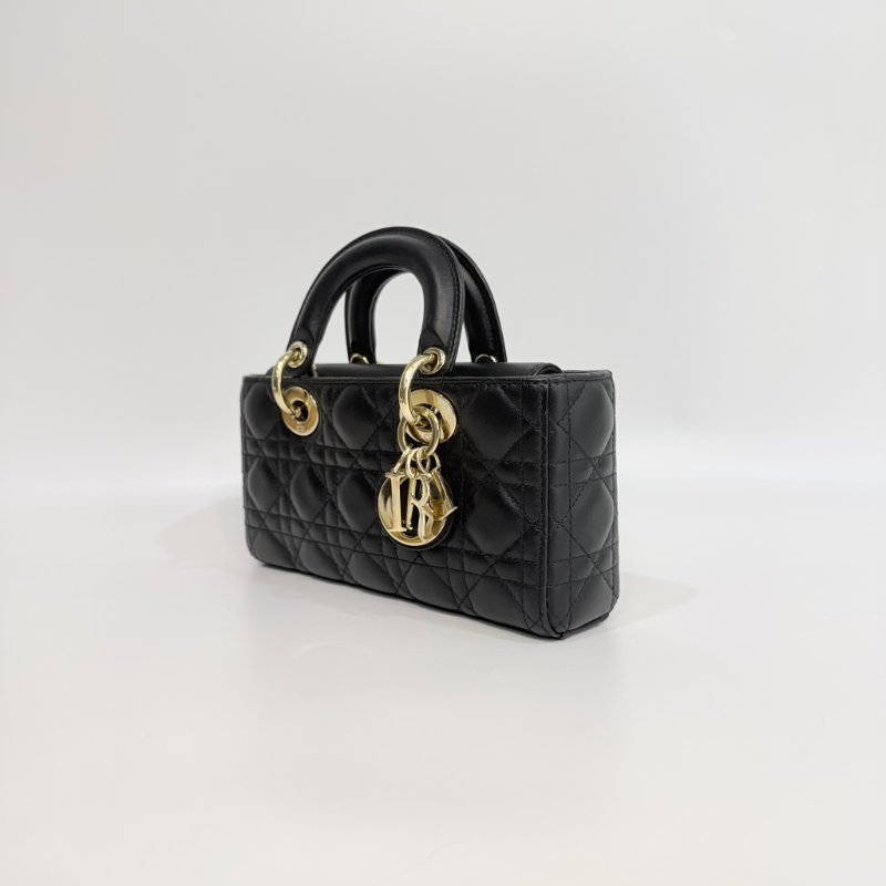 DIOR - 黑色Cannage籐格紋羊皮Lady D-Joy黛妃包╻小號-8