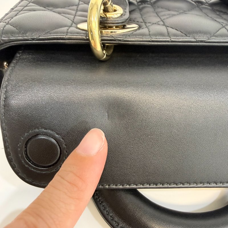 DIOR - 黑色Cannage籐格紋羊皮Lady D-Joy黛妃包╻小號-29