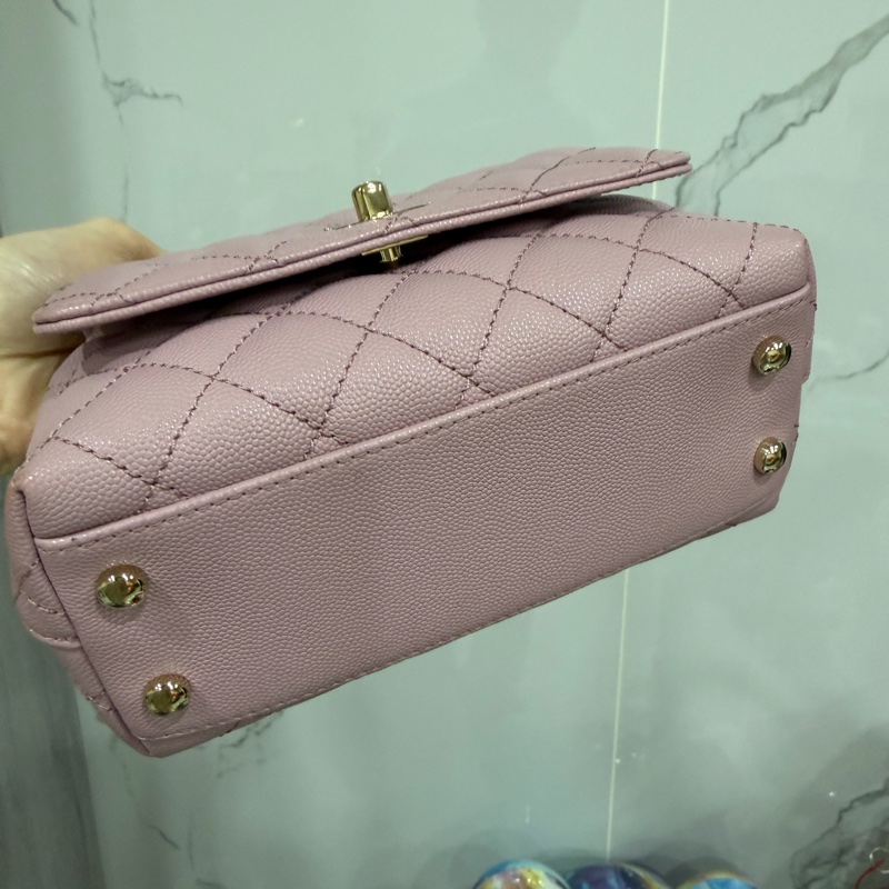 Chanel coco handle粉色2024有購證-7