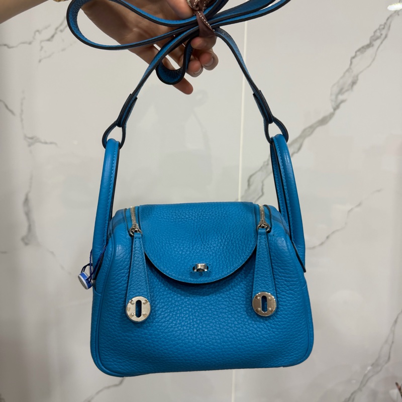 hermes mini lindy藍色 一代閒置品-1
