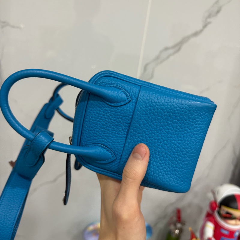 hermes mini lindy藍色 一代閒置品-7