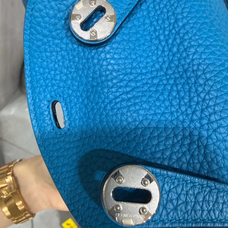 hermes mini lindy藍色 一代閒置品-11
