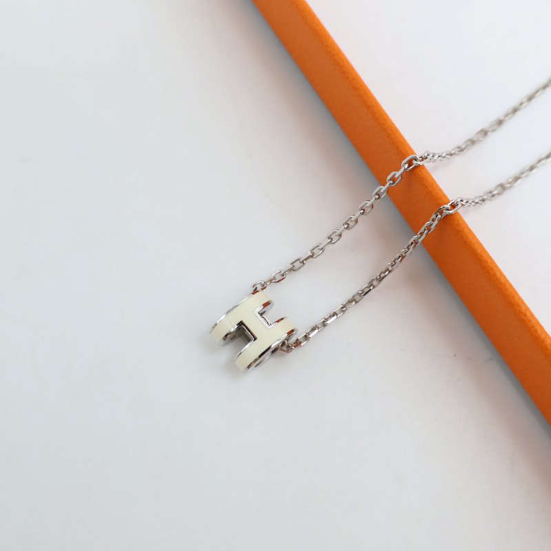 💯全新未使用🔥 HERMES Mini pop H項鍊 - 白銀-4