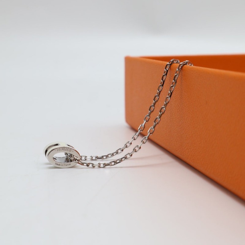 💯全新未使用🔥 HERMES Mini pop H項鍊 - 白銀-5