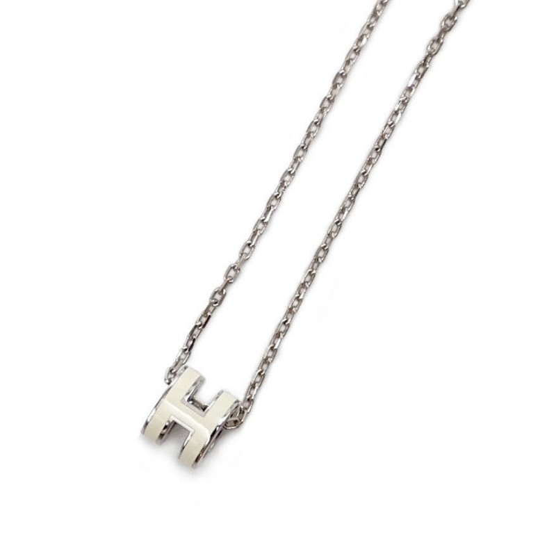 💯全新未使用🔥 HERMES Mini pop H項鍊 - 白銀-6